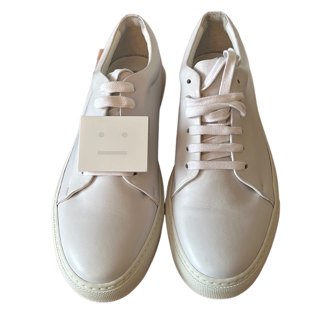 UNISEX ACNE STUDIOS Adrian/Adriana white sneakers ladies size 40 men’s size 7 - Picture 4 of 14